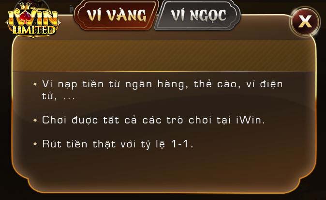 ví vàng iwin